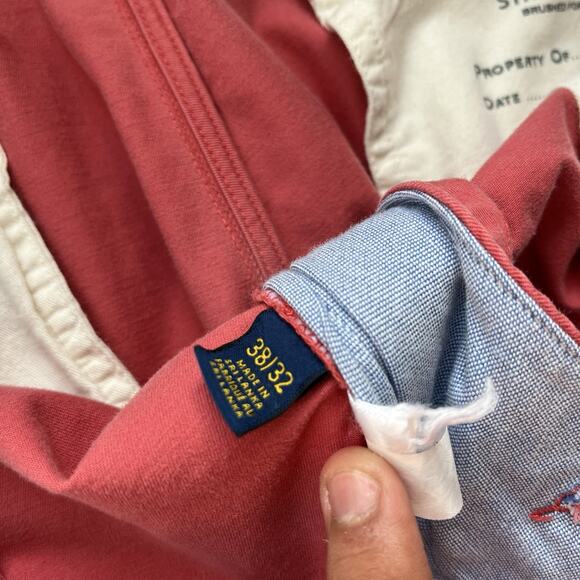 POLO RALPH LAUREN Poppy RED Slim Stretch Fit Casual CHINO PANTS 38 X 32 - Picture 9 of 9